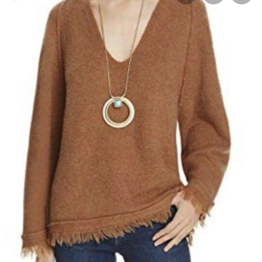 NWT FREE PEOPLE TERRACOTTA WOOL SWEATER